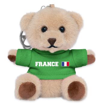 Frankreich Fan - Teddy Schlüsselanhänger - Grün - Vorne