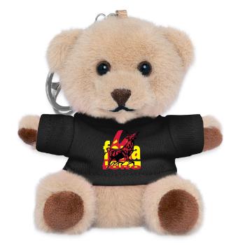Taureau de Provence avec logo coloré - Porte-clés ourson - noir - Devant