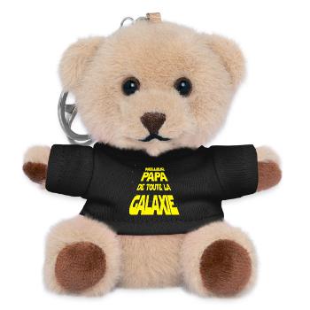 Meilleur papa de la galaxie - Porte-clés ourson - noir - Devant