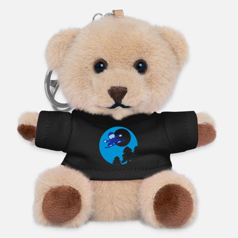 snowboader2 - Teddy Keyring - black