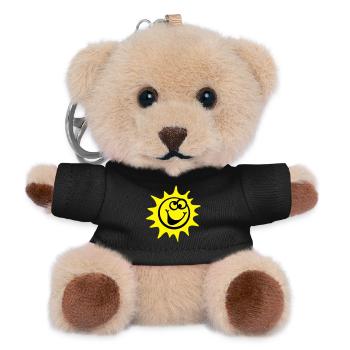 sonne 2c comic style - Teddy Schlüsselanhänger - Schwarz - Vorne