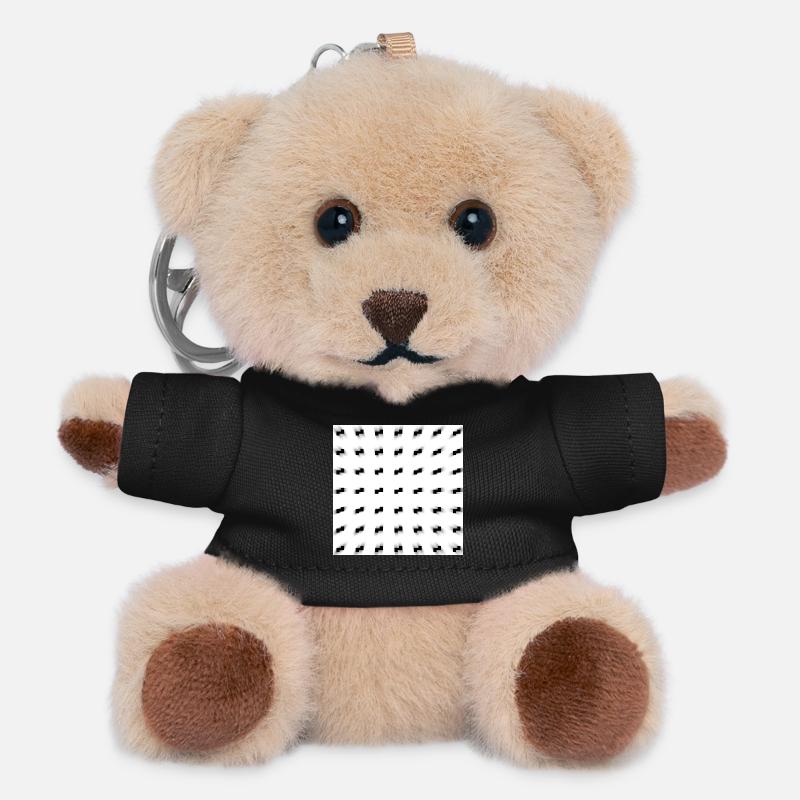 black and white art - Teddy Keyring - black