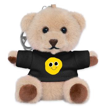 Yellow Face Smile - Teddy Schlüsselanhänger - Schwarz - Vorne