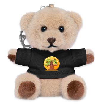 Aventure dans la cabane dans les arbres - Porte-clés ourson - noir - Devant