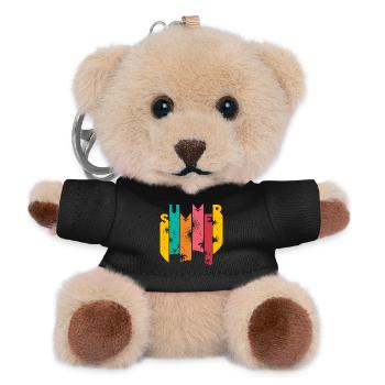 Summer Sun Party Beer Vacation Mallorca Ibiza Bulg - Teddy Keyring - black - Front