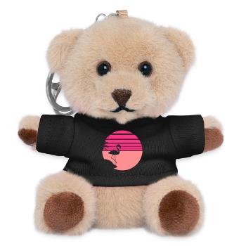 sommer sonne strand palmen insel urlaub ferien mee - Teddy Schlüsselanhänger - Schwarz - Vorne