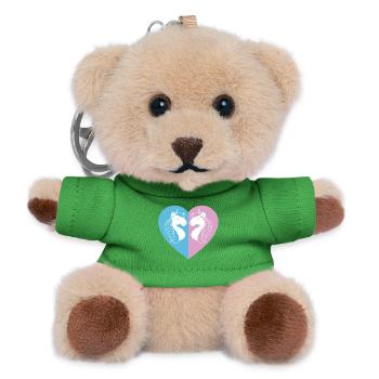 Zweiseitiges Einhornherz - Teddy Schlüsselanhänger - Grün - Vorne