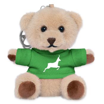 Anpassbares Jagd-T-Shirt - -Muster - Teddy Schlüsselanhänger - Grün - Vorne