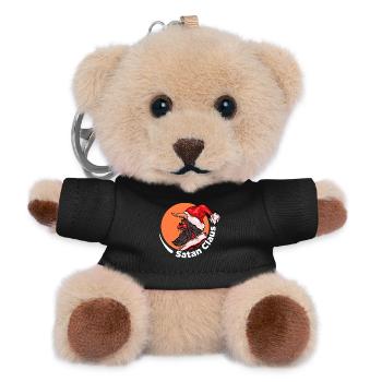 Bad Santa Claus Satan Claus Santa Christmas - Teddy Keyring - black - Front