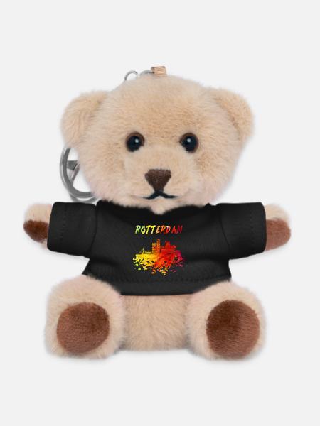 Rotterdam Skyline / Geschenk Stadt Niederlande - Teddy Schlüsselanhänger - Schwarz