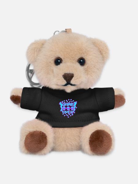 Game Over Pixel - Teddy Keyring - black