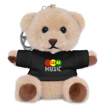 Reggae Music Color Wheel Logo - Teddy Keyring - black - Front