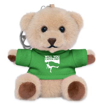 Boulder Klettern Spruch Bergsteiger Felswand Sport - Teddy Schlüsselanhänger - Grün - Vorne