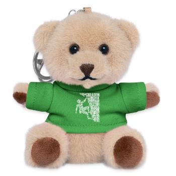 Bergsteiger Boulder Kletterer Klettern Felswand - Teddy Schlüsselanhänger - Grün - Vorne