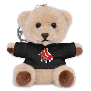 A pair of roller skates in eye-catching red - Teddy Keyring - black - Front