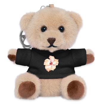 Blume - Teddy Schlüsselanhänger - Schwarz - Vorne