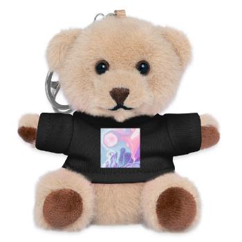 buntes Texturdesign des Mauspads - Teddy Schlüsselanhänger - Schwarz - Vorne