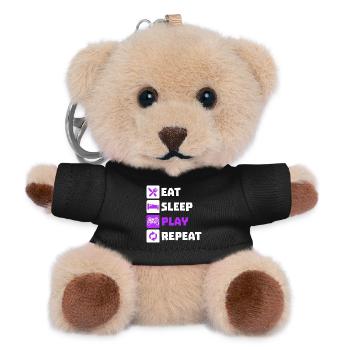 Manger dormir Répétition Gamer Controller Gamer Gamer Gamer - Porte-clés ourson - noir - Devant