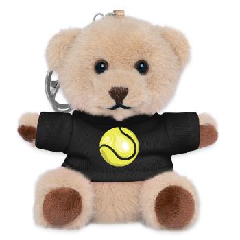 Tennisball Symbol Tennisspieler Verein Mannschaft - Teddy Schlüsselanhänger - Schwarz - Vorne