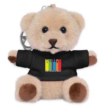 Autismus die Welt anders sehen - Teddy Schlüsselanhänger - Schwarz - Vorne