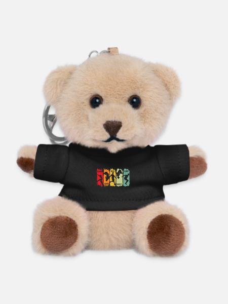Parkour Free Running Climb Leap Run Vault Jump - Teddy Keyring - black