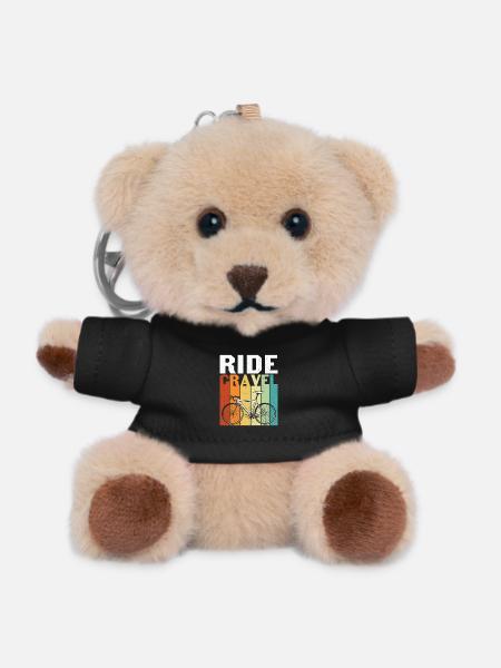 Fahrrad Radtour Schotter - Teddy Schlüsselanhänger - Schwarz