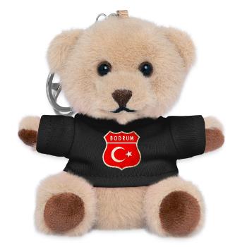 Bodrum Turkey flag coat of arms - Teddy Keyring - black - Front
