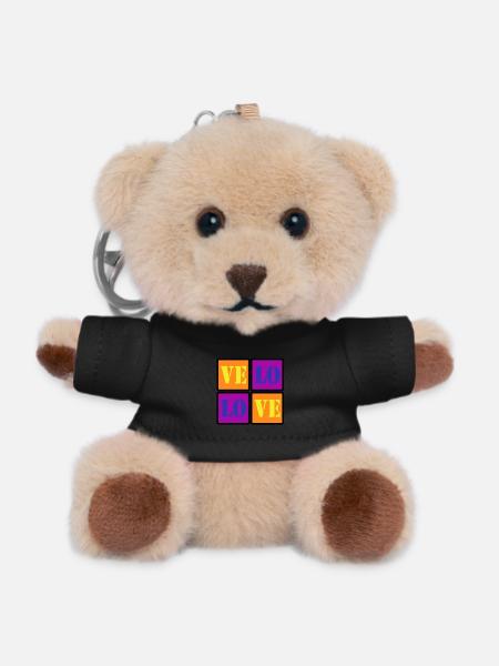 VELO LOVE LIEBE FAHRRAD BIKE GESCHENK - Teddy Schlüsselanhänger - Schwarz