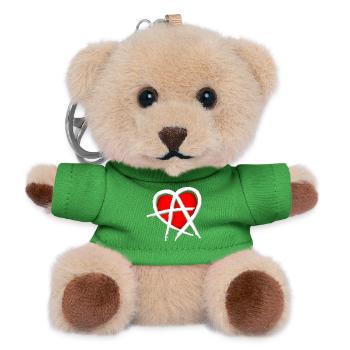 Anarchy & Love - Teddy Schlüsselanhänger - Grün - Vorne