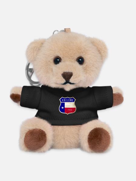 Abilene Texas Wappen Flaggen Design - Teddy Schlüsselanhänger - Schwarz
