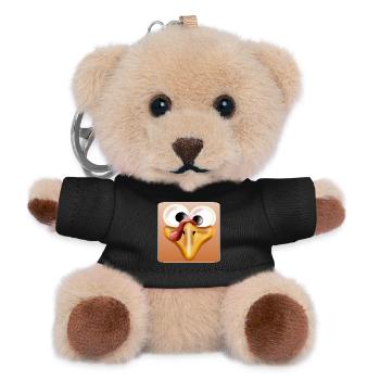 Turkey Thanksgiving - Teddy Keyring - black - Front