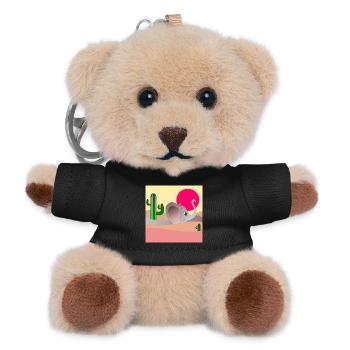 ELEPHANT DESERT LANDSCAPE - CACTI - Teddy Keyring - black - Front
