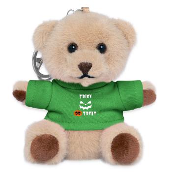 Halloween Trick oder Treat - Teddy Schlüsselanhänger - Grün - Vorne
