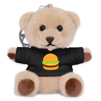 Burgers, fast food, eat, cook - Teddy Keyring - black - Front
