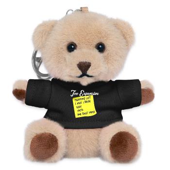 Einkaufsliste alles zu Teuer - Teddy Schlüsselanhänger - Schwarz - Vorne