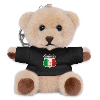 Viareggio Italien Wappen Flaggen Design - Teddy Schlüsselanhänger - Schwarz - Vorne