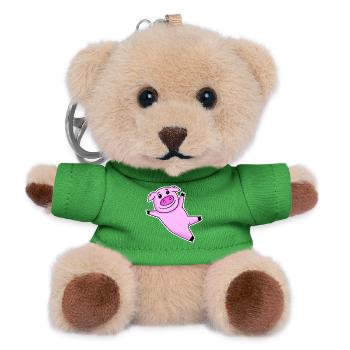 Pig Cute - Teddy Keyring - green - Front