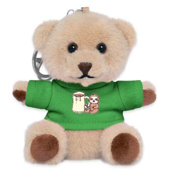 Lazy Slow Vegetarian Mammal Sloth Animal - Teddy Keyring - green - Front