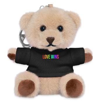 Liebe Statement Lgbt Rechte Homosexueller Lesben - Teddy Schlüsselanhänger - Schwarz - Vorne