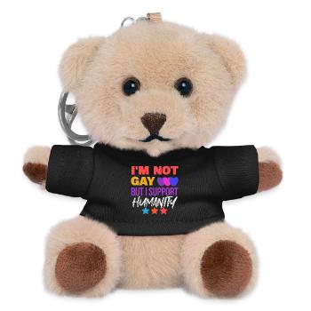 Cool Lgbt Statement Rechte Homosexueller Herz - Teddy Schlüsselanhänger - Schwarz - Vorne
