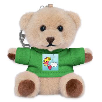 Pop Art Fish Hooked Humor - Teddy Keyring - green - Front