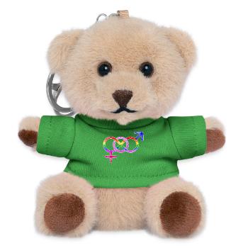 Mariage homosexuel arc-en-ciel lgbt amour - Porte-clés ourson - vert - Devant
