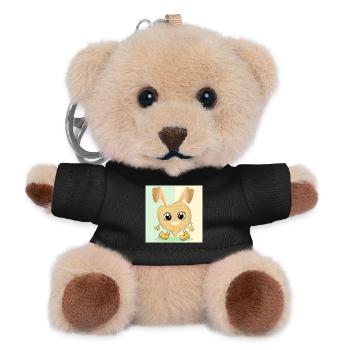 Chickpea Easter Bunny - Teddy Keyring - black - Front