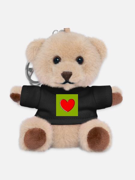 Mother's Day Gift Mother's Day Gift Idea - Teddy Keyring - black