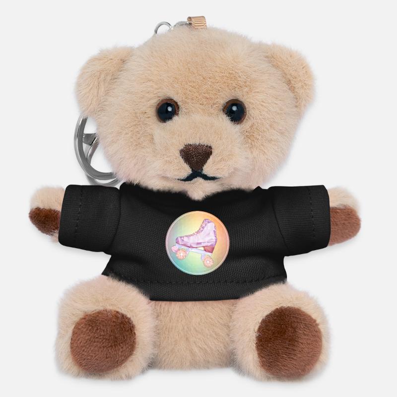 patin roller disco - Porte-clés ourson - noir