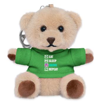 Cool Anime Comic Manga Cartoon Cosplay Saying - Teddy Keyring - green - Front