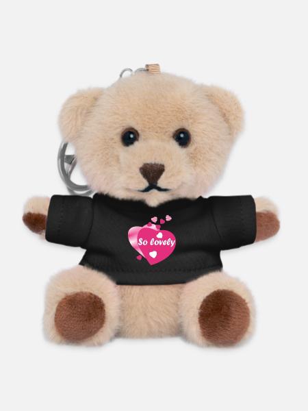 SO LOVELY - Porte-clés ourson - noir