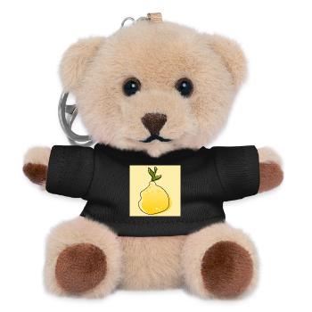 Zitrone - Teddy Schlüsselanhänger - Schwarz - Vorne