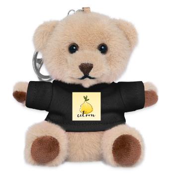 Zitrone - Teddy Schlüsselanhänger - Schwarz - Vorne
