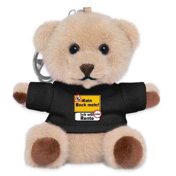 Kein Bock Mehr Renten Jetzt - Teddy Schlüsselanhänger - Schwarz - Vorne
